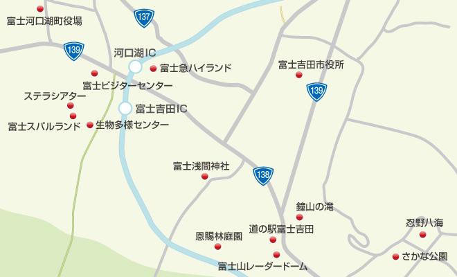 富士吉田市マップ